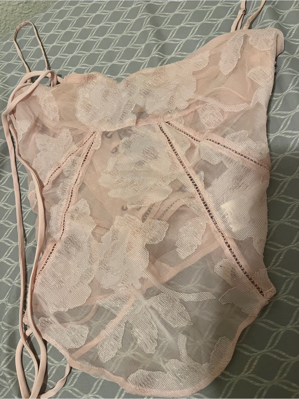House of CB London Lisette Pink Floral Lace Corset Top - Picture 3 of 7